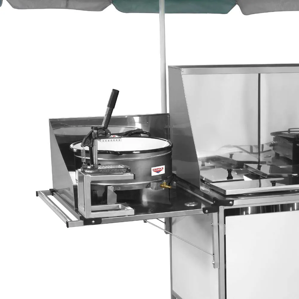 Carrinho 5 em 1 Cefaz Churrasco Hot Dog Lanche Salgado e Batata Frita Branco BLC33P/GS - Imagem 3