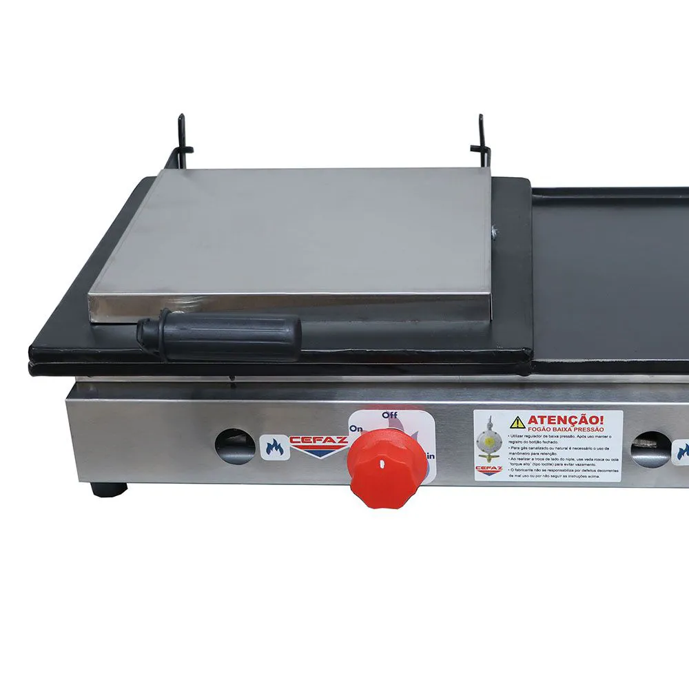 Chapa a Gás Cefaz 60 cm Baixa Pressão com Prensa CSA-02 - Imagem 3