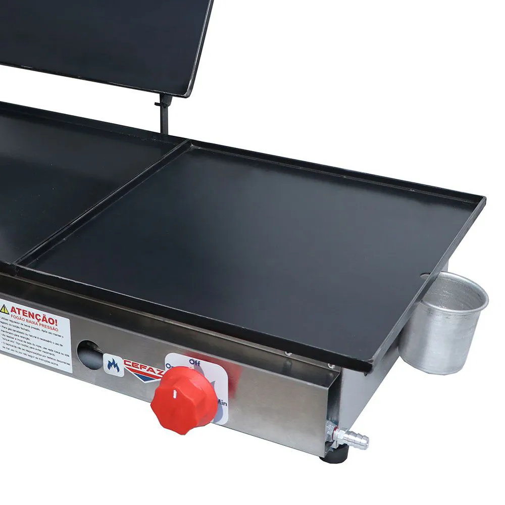 Chapa a Gás Cefaz 60 cm Baixa Pressão com Prensa CSA-02 - Imagem 6