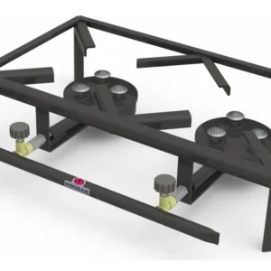 Fogão Industrial 2 Bocas Progás Alta Pressão 6 Caulim Retangular F2B6