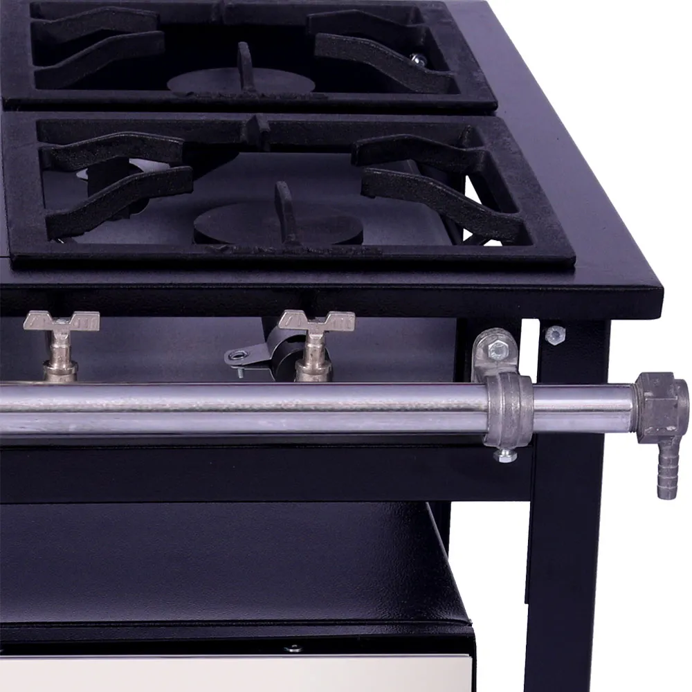 Fogão Industrial 4 Bocas a Gás Venâncio Baixa Pressão com Forno Extra E4F - Imagem 3
