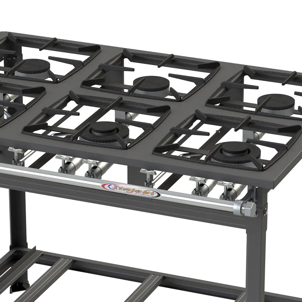Fogão Industrial Itajobi 6 Bocas Baixa Pressão com 3 Bocas Duplas Ativo P7 - Imagem 3