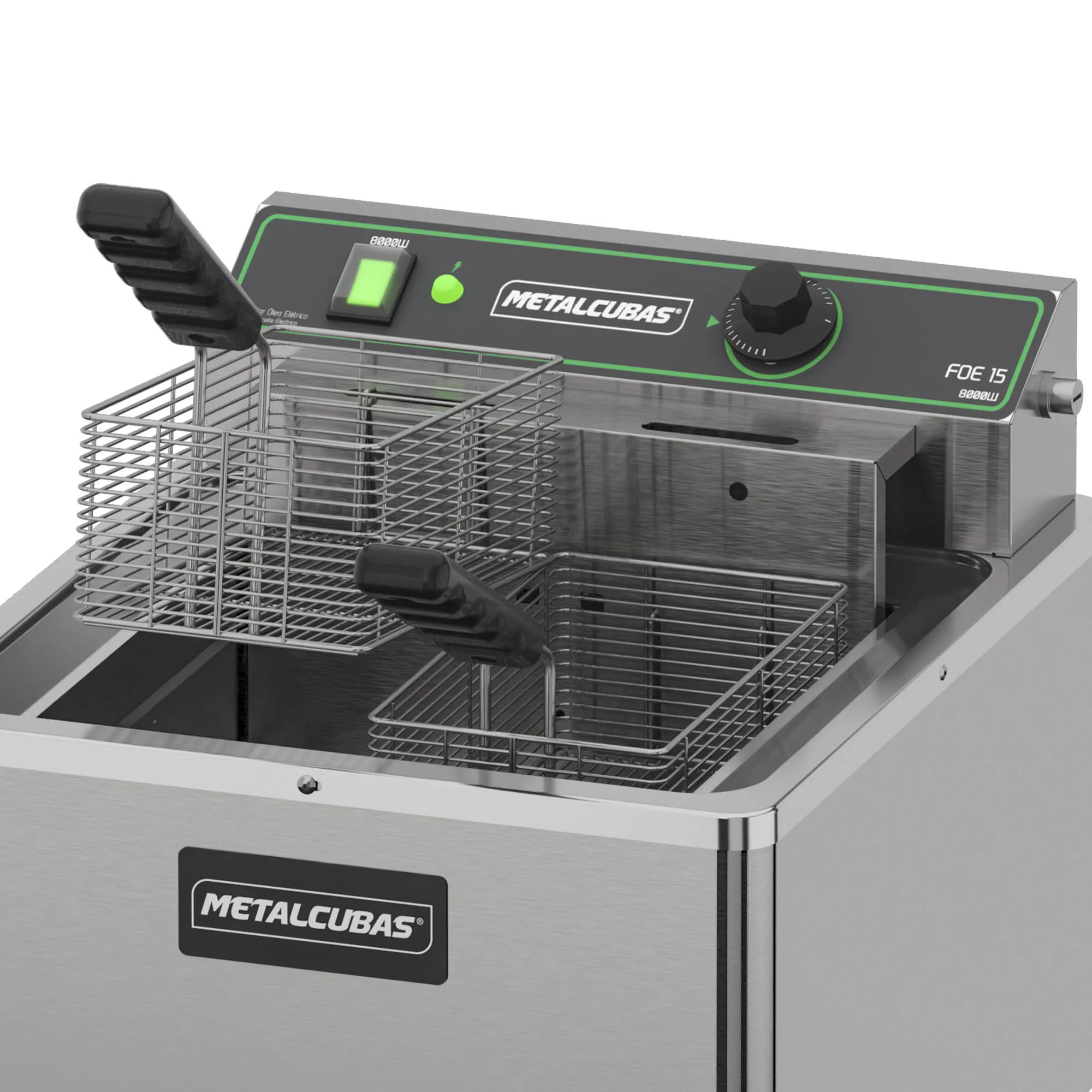 Fritadeira Elétrica Zona Fria de Mesa Metalcubas 15 Litros FOE15M 8000W 220V