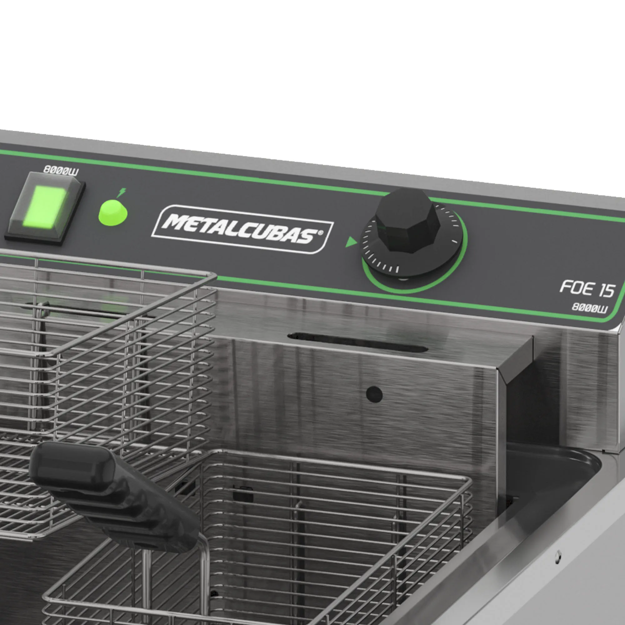 Fritadeira Elétrica Zona Fria de Mesa Metalcubas 15 Litros FOE15M 8000W 220V - Imagem 2