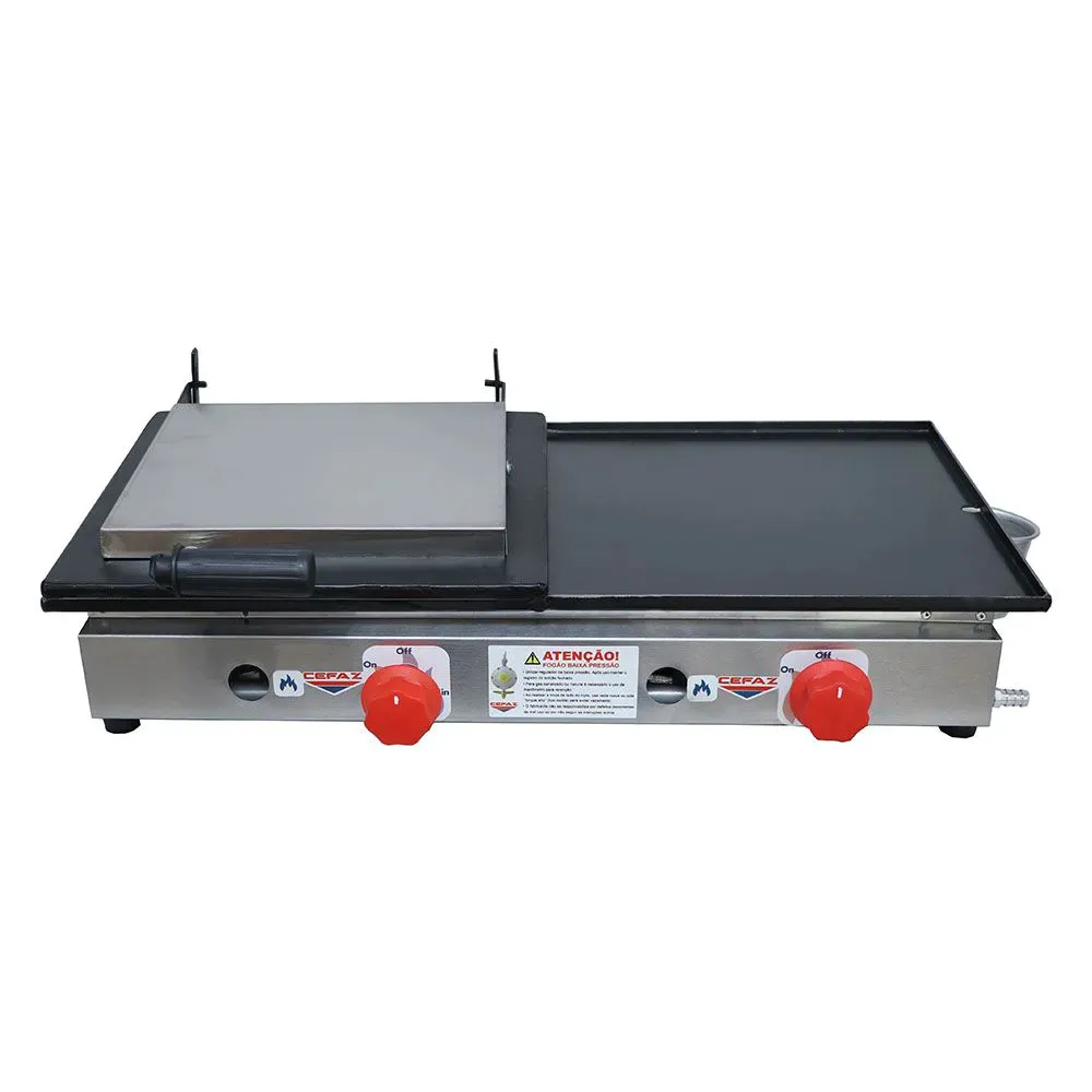 Kit Lanchonete Mesa de Manipulação 190x70cm + Fritadeira a Gás 1 Cuba + Chapa a Gás 60cm - Imagem 5