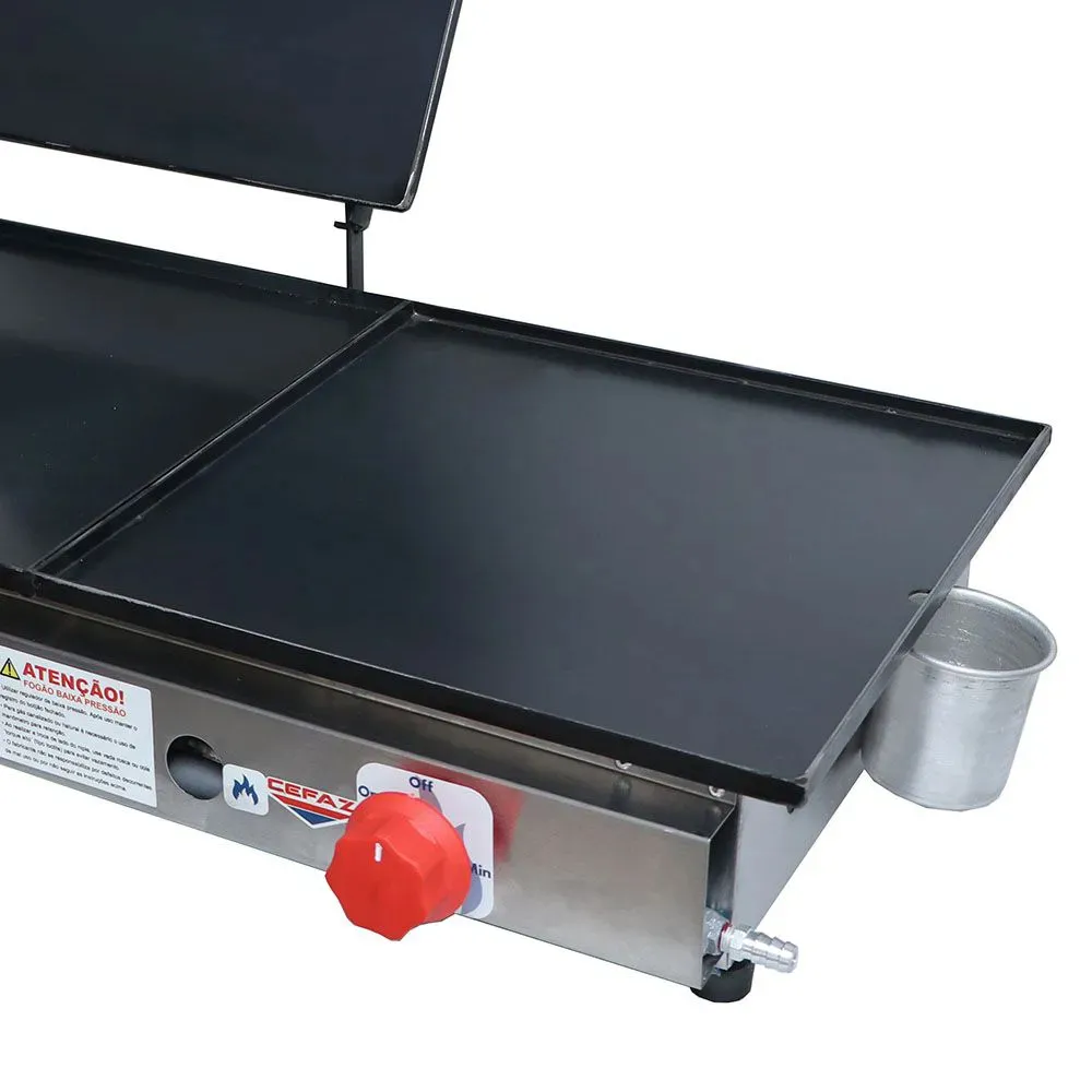 Kit Lanchonete Mesa de Manipulação 190x70cm + Fritadeira a Gás 1 Cuba + Chapa a Gás 60cm - Imagem 6