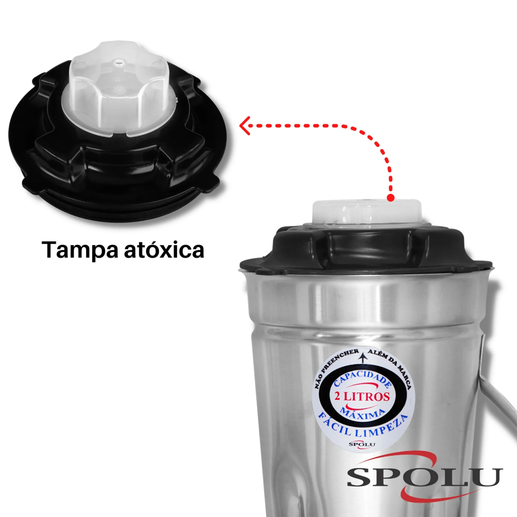 Liquidificador Industrial Alta Rotação Spolu Economy 2 Litros SPL-023ECO 127 V - Imagem 5