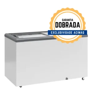 Freezer Horizontal Ghd400h Branco 400L 2 Tampa Vidro 127V - Gelopar