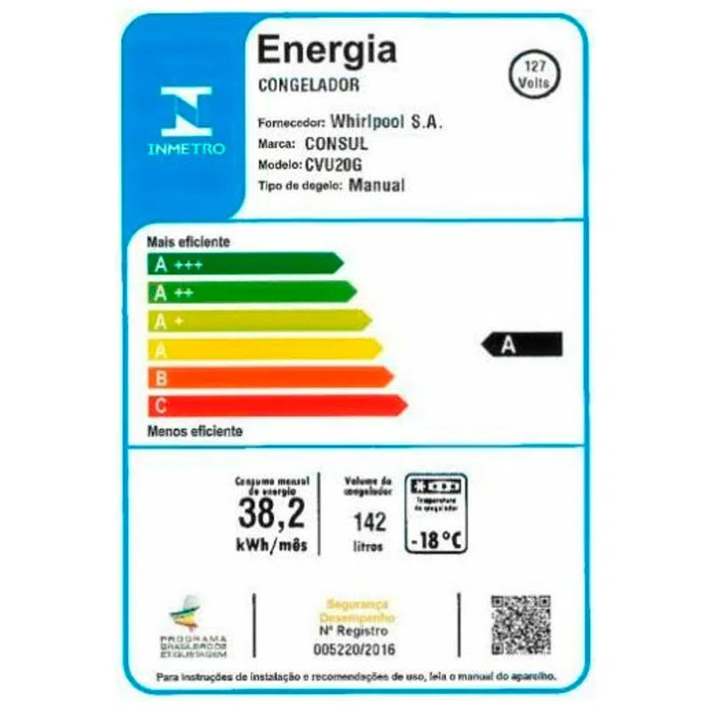 Freezer Vertical Consul Slim 142 Litros - CVU20GB - Imagem 3