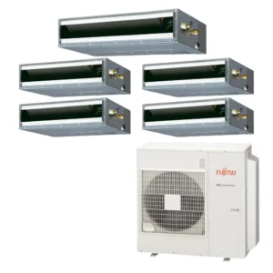 Ar Condicionado Multi-Split Fujitsu Inverter 45.000 Btu/h (2x Duto 9.000 + 2x Duto 12.000 e 1x Duto 18.000) Quente/Frio 220V