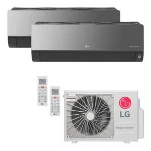 Ar Condicionado Multi-Split LG ArtCool Inverter 18.000 BTU/h (1x 7.200 e 1x 11.900) Quente/Frio 220V