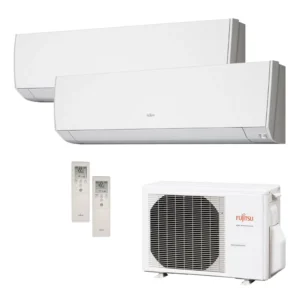 Ar Condicionado Multi Split Inverter Fujitsu 18.000 BTU/h (2x 12.000) Quente/Frio 220v