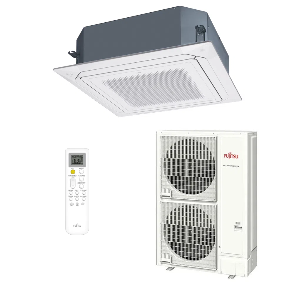 Ar Condicionado Cassete Inverter Fujitsu 52.000 BTU/h Quente/Frio 220v | Gás R32
