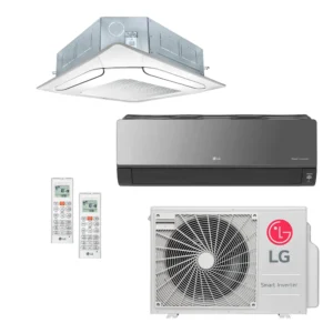 Ar Condicionado Multi-Split LG 18.000 BTU/h (1x Evap Cassete 4 Via 9.000 BTU/h + 1x Evap ArtCool 9.000 BTU/h) Quente/Frio 220V