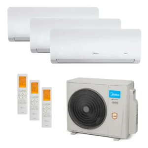 Ar Condicionado Multi-Split Midea Inverter 36.000 BTU/h (1x 12.000 e 2x 18.000 ) Quente/Frio 220v